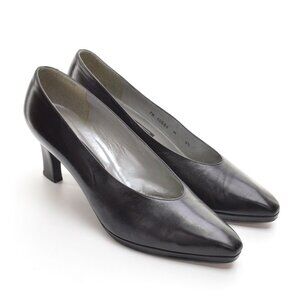 Stuart Weitzman Elegant Black Leather Dress Pumps 9.5 M